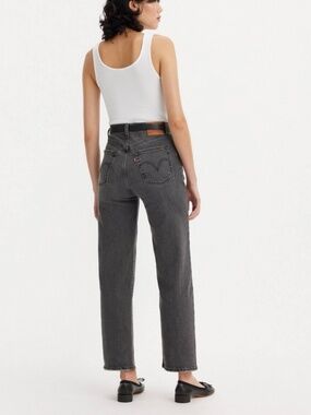 Levi’s Rib Cage Straight Ankle Jeans - Washed Black